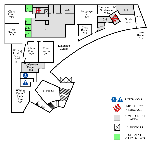 Mesa College Library 2nd Floor Plan